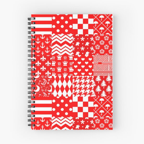 Item preview, Red White Mixed Patchwork Pattern Design  designed and sold by PatternTitan.