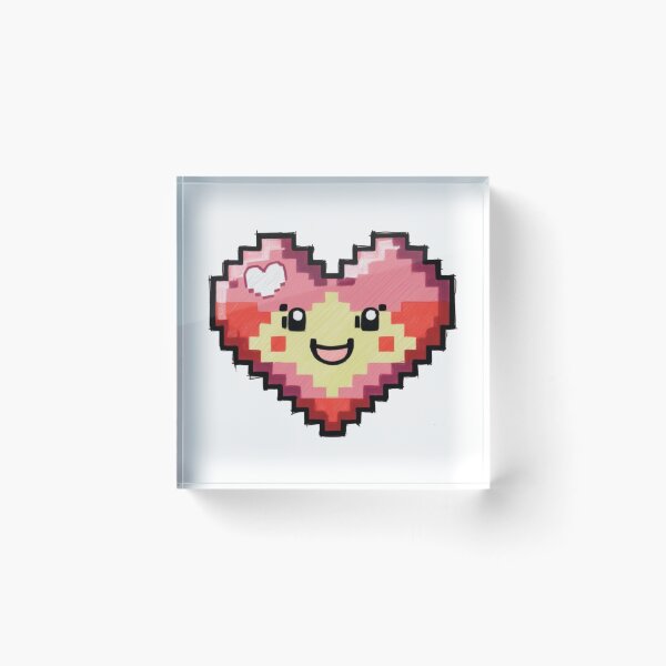 Item preview, Pixelated Heart designed and sold by PinkiPop Studio.