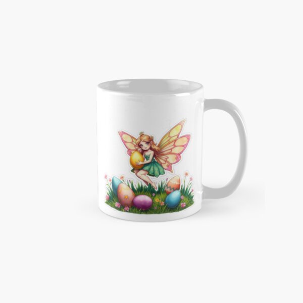 Item preview, Easter fairy with colored and eggs Sticker,funny easter,Happy Easter,Easter Day,easter illustration designed and sold by Expressions-Sel.