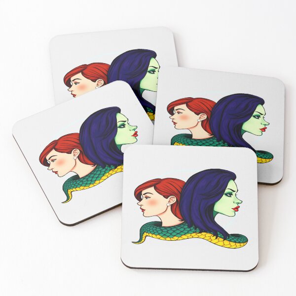 Item preview, Two Sides of the Serpent Woman Illustration designed and sold by Dakson Design - Fantasy Art.