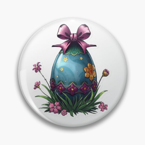 Item preview, Easter egg with a ribbon and flowers ,egg,Happy Easter,Easter Day,easter illustration designed and sold by Expressions-Sel.