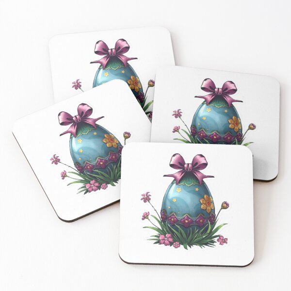 Item preview, Easter egg with a ribbon and flowers ,egg,Happy Easter,Easter Day,easter illustration designed and sold by Expressions-Sel.