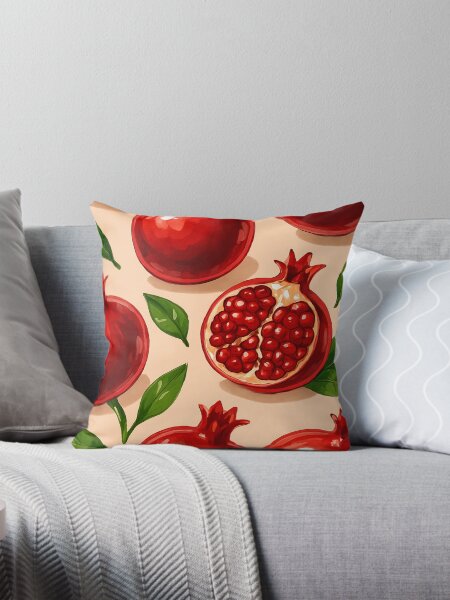 Item preview, Pomegranate Pattern – Mythical Juicy Red Fruit Print Inspired by Persephone & Hades, Botanical Food Art designed and sold by Bored Duck.