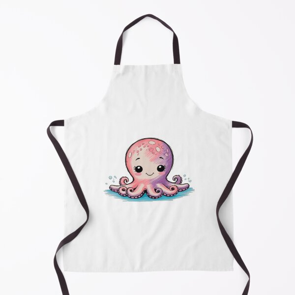Artikelvorschau, Fröhlicher animierter Oktopus entworfen und verkauft von PinkiPop Studio.