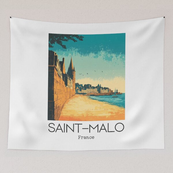 Item preview, A Vintage Illustration of Saint-Malo - France  designed and sold by GoodOldVintage.