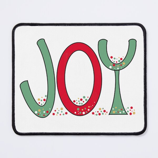 Item preview, Christmas word, JOY with red, green and gold ball ornaments designed and sold by zanydoodles.