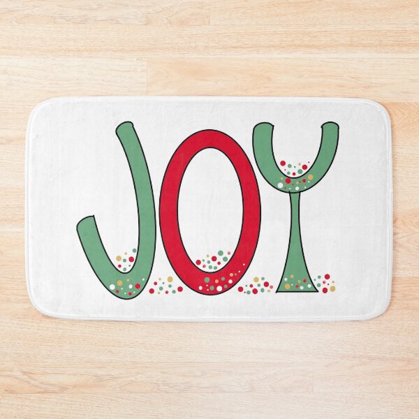 Item preview, Christmas word, JOY with red, green and gold ball ornaments designed and sold by zanydoodles.