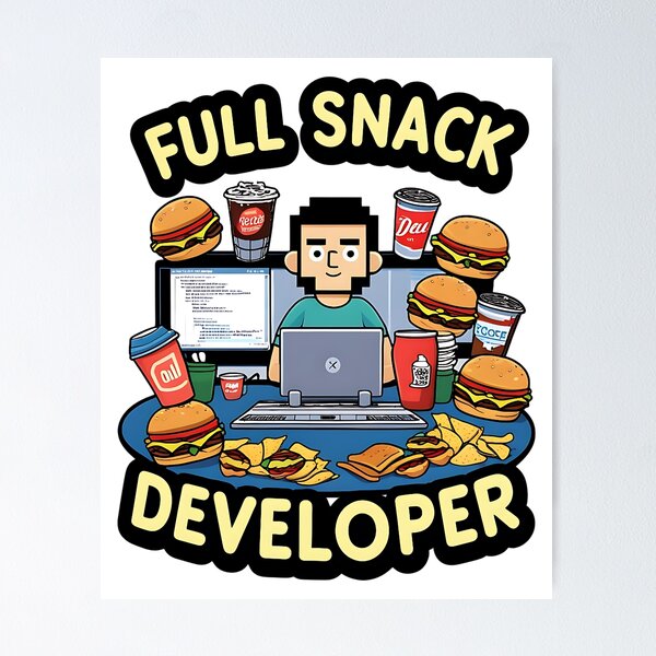 Artikel-Vorschau von Full Snack Entwickler Full Stack Entwickler Witz, designt und verkauft von DomTeesHaven.