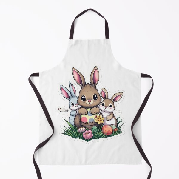 Item preview, cute Easter bunnies with colored eggs Sticker, cute easter,Happy Easter,Easter Day,easter illustration designed and sold by Expressions-Sel.