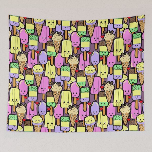 Item preview, Cute Kawaii Food Pattern designed and sold by HotHibiscus.