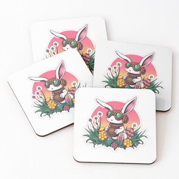 Item preview, Easter bunny Technological with colored eggs Sticker, funny easter,Happy Easter,Easter Day,easter illustration designed and sold by Expressions-Sel.