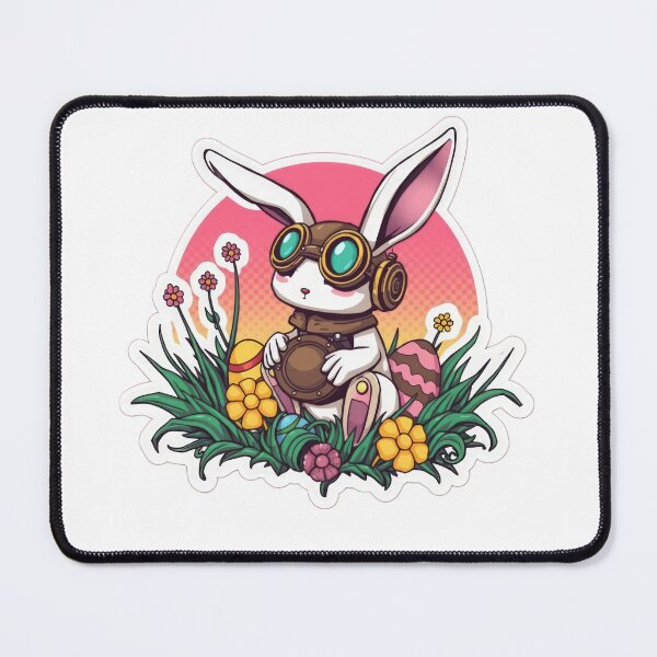 Item preview, Easter bunny Technological with colored eggs Sticker, funny easter,Happy Easter,Easter Day,easter illustration designed and sold by Expressions-Sel.