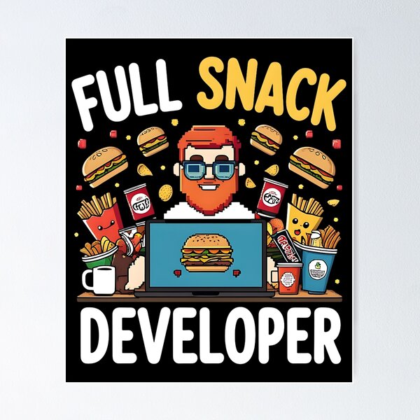 Artikel-Vorschau von Full Snack Entwickler Full Stack Entwickler Witz, designt und verkauft von DomTeesHaven.