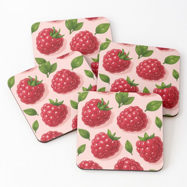 Item preview, Raspberry Pattern – Sweet Berry Aesthetic Print, Cottagecore Fruit Art CottagecoreSummer Vibes designed and sold by Bored Duck.