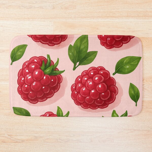 Item preview, Raspberry Pattern – Sweet Berry Aesthetic Print, Cottagecore Fruit Art CottagecoreSummer Vibes designed and sold by Bored Duck.