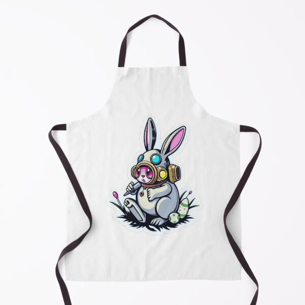 Item preview, Easter bunny Technological Futuristic with colored eggs Sticker, funny easter,Happy Easter,Easter Day,easter illustration designed and sold by Expressions-Sel.
