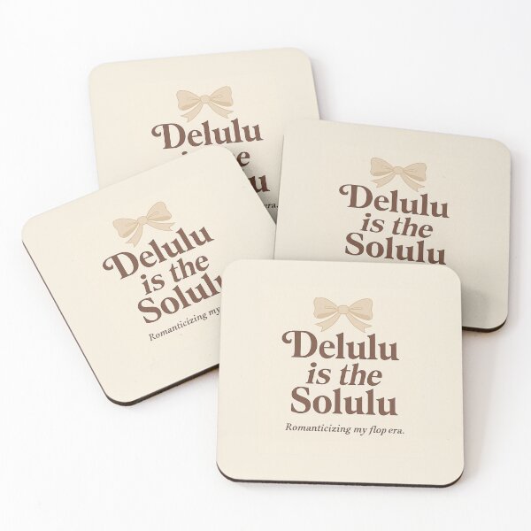 Item preview, Delulu is the Solulu Quote – Funny Aesthetic TikTok Sticker / Print designed and sold by softprintclub.