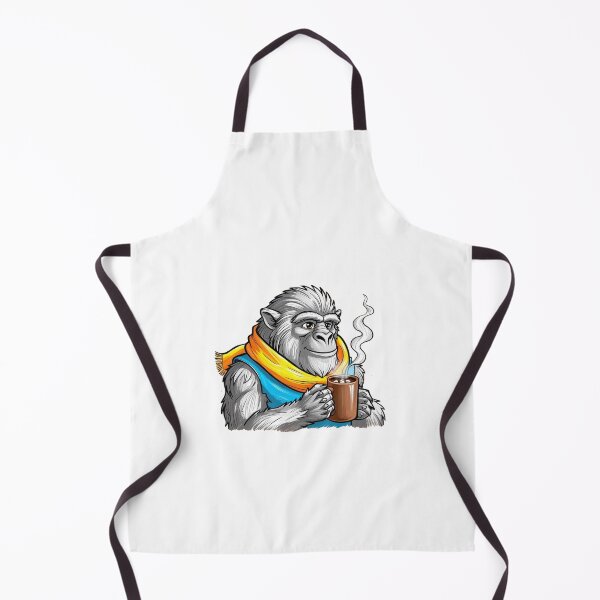 Item preview, Monkey Enjoying Coffee designed and sold by PinkiPop Studio.