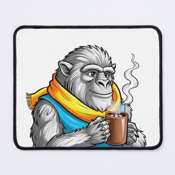 Item preview, Monkey Enjoying Coffee designed and sold by PinkiPop Studio.