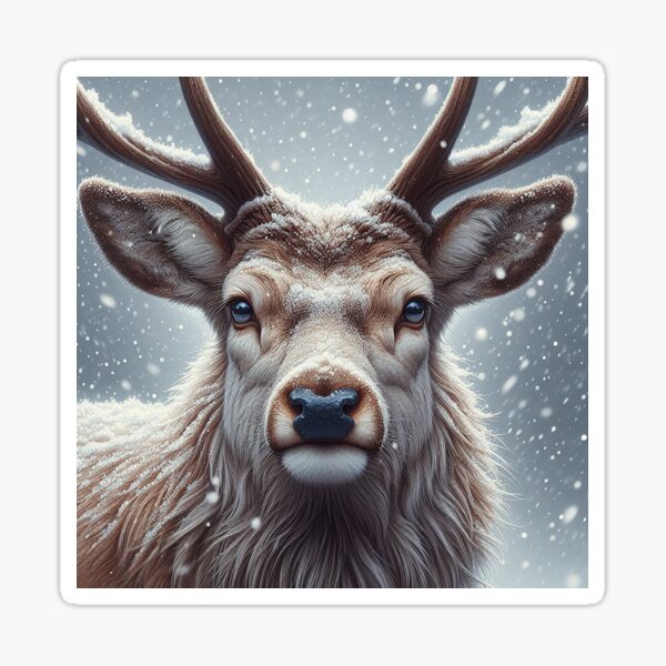 Item preview, Stag in the Winter Storm designed and sold by nikkolaus.