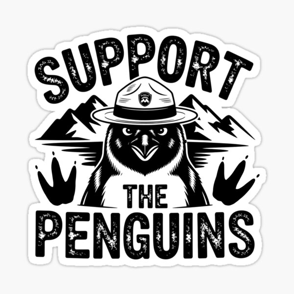 Item preview, Support the Penguins , Funny Animal Protest designed and sold by Teetreasure2.