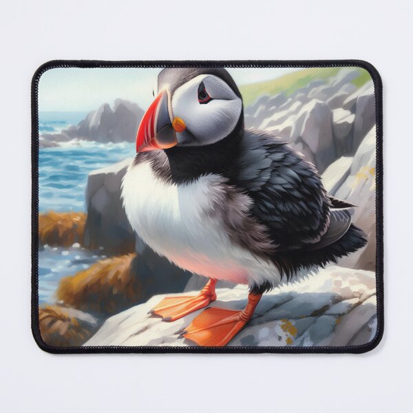 Item preview, Acadia puffin, puffin, canada puffin, flowers, puffin floral, scottish puffin, birds, atlantic puffin designed and sold by happinesproject.