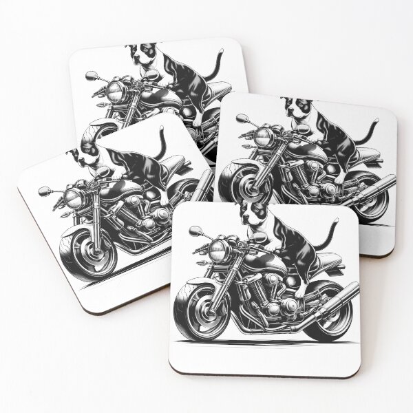 Item preview, Cool American Staffordshire Terrier Riding a Motorcycle Biker Dog Lover designed and sold by Kimberley King Art  King Art.