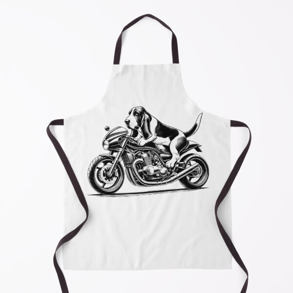 Item preview, Cool Basset Hound Riding a Motorcycle Biker Dog Lover designed and sold by Kimberley King Art King Art.