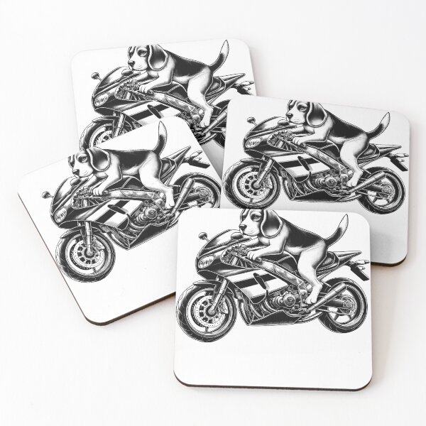 Item preview, Cool Beagle Riding a Motorcycle Biker Dog Lover designed and sold by Kimberley King Art  King Art.