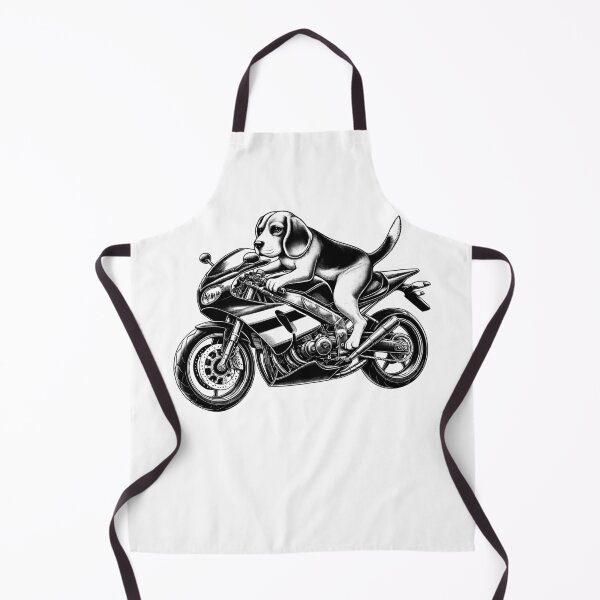 Item preview, Cool Beagle Riding a Motorcycle Biker Dog Lover designed and sold by Kimberley King Art King Art.