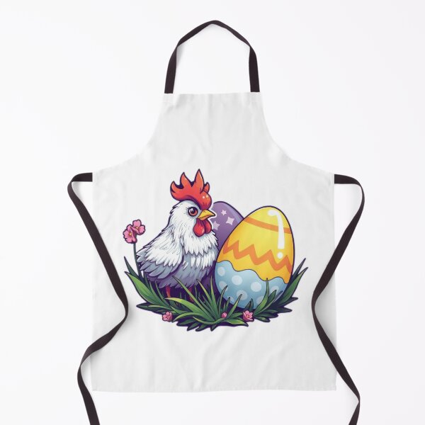 Item preview, cute Easter chicken with colored eggs Sticker,cute easter,Happy Easter,Easter Day,easter illustration designed and sold by Expressions-Sel.