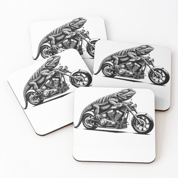 Item preview, Cool Bearded Dragon Riding a Motorcycle Biker Bearded Dragon Lover designed and sold by Kimberley King Art  King Art.