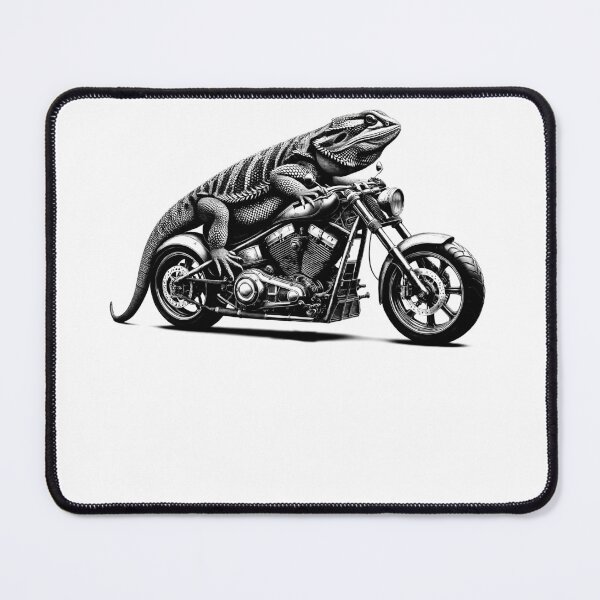Item preview, Cool Bearded Dragon Riding a Motorcycle Biker Bearded Dragon Lover designed and sold by Kimberley King Art King Art.