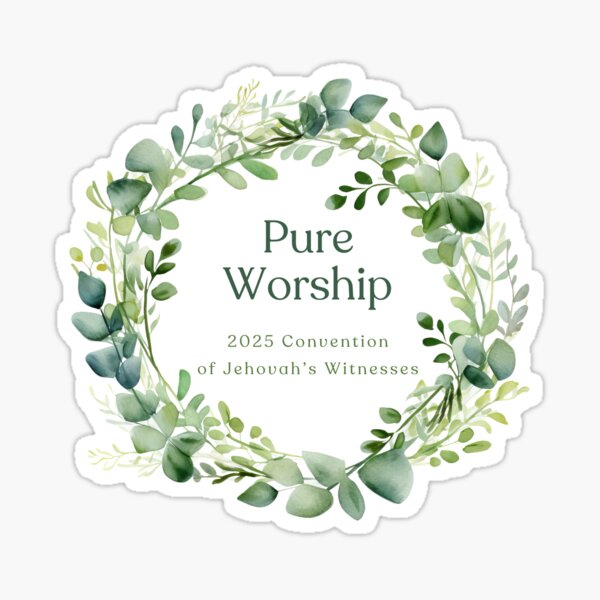 Vista previa del artículo con la obra «Adoración Pura - Convención JW 2025 de los Testigos de Jehová», diseñado y vendido por Kishaprints.