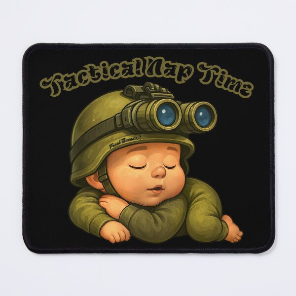 Item preview, Tactical Nap Time – Nap Force Unit: Cute Baby Soldier in Combat Gear designed and sold by Fresh-Threads-X.