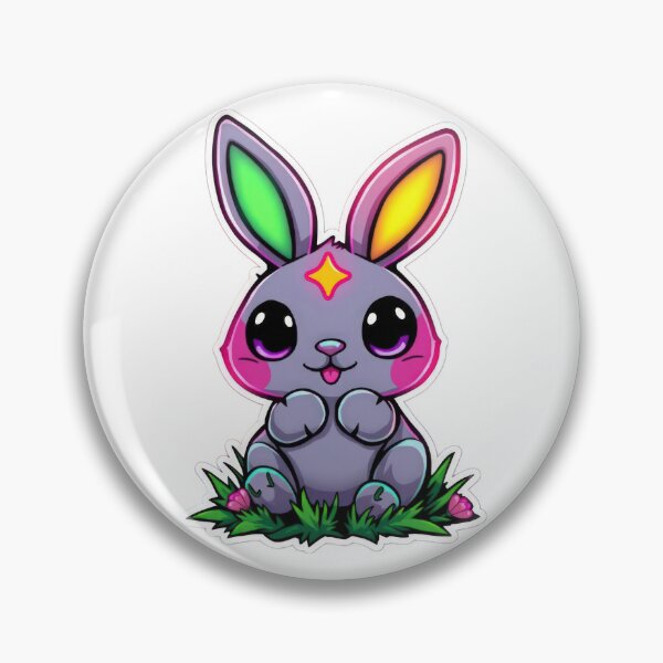 Item preview, cute Easter purple space bunny Sticker,cute easter,Happy Easter,Easter Day,easter illustration designed and sold by Expressions-Sel.