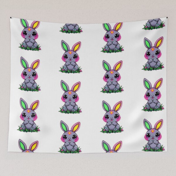 Item preview, cute Easter purple space bunny Sticker,cute easter,Happy Easter,Easter Day,easter illustration designed and sold by Expressions-Sel.