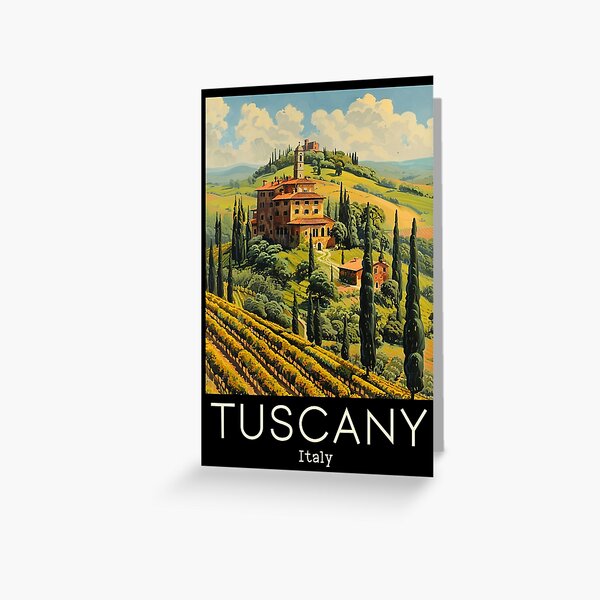 Aperçu de l'œuvre Une illustration vintage de la Toscane - Italie créée et vendue par GoodOldVintage.