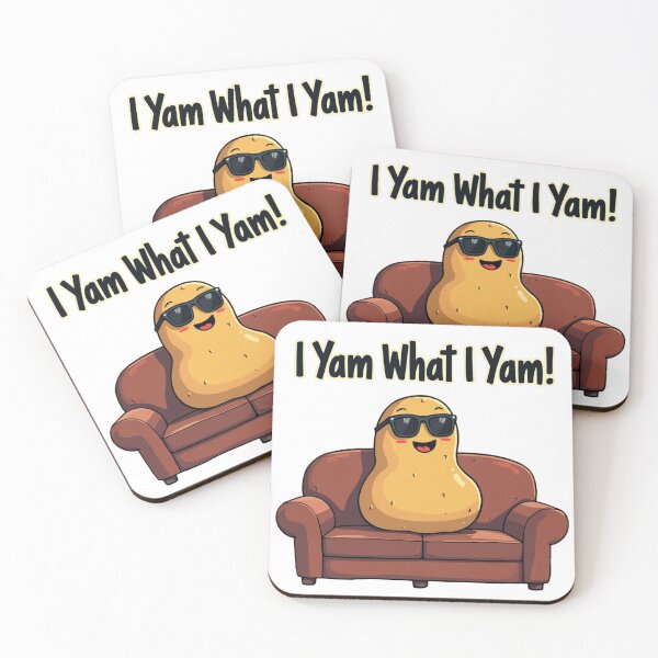 Item preview, Cool Potato Cartoon – "I Yam What I Yam" Funny Food Pun Design designed and sold by Madustoks.