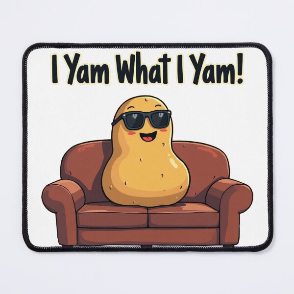 Item preview, Cool Potato Cartoon – "I Yam What I Yam" Funny Food Pun Design designed and sold by Madustoks.