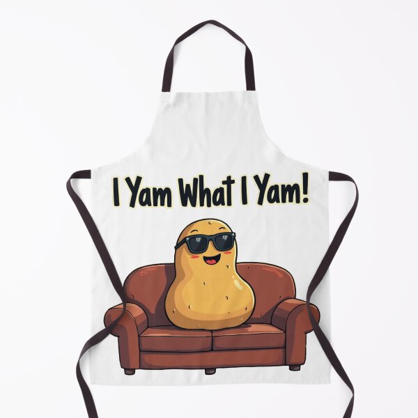 Item preview, Cool Potato Cartoon – "I Yam What I Yam" Funny Food Pun Design designed and sold by Madustoks.