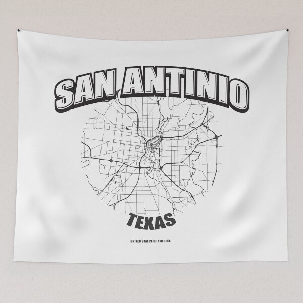 Item preview, San Antonio monochrome logo design designed and sold by hebstreit.
