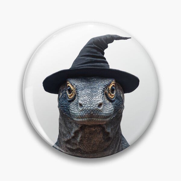 Item preview, Komodo Dragon Wearing Halloween Witch Hat designed and sold by LazyOwlStore.