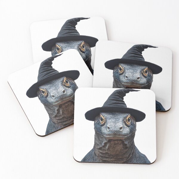 Item preview, Komodo Dragon Wearing Halloween Witch Hat designed and sold by LazyOwlStore.