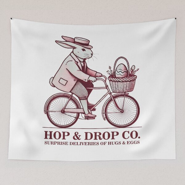 Item preview, Easter Retro Bunny Bike Aesthetics Eggs designed and sold by LuminOrb.