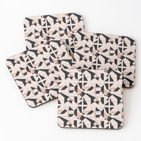 Item preview, Geometries in vintage pink and blank designed and sold by Adela80.