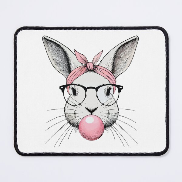 Item preview, Easter Retro Bunny With Bubblegum Bubble Style designed and sold by LuminOrb.