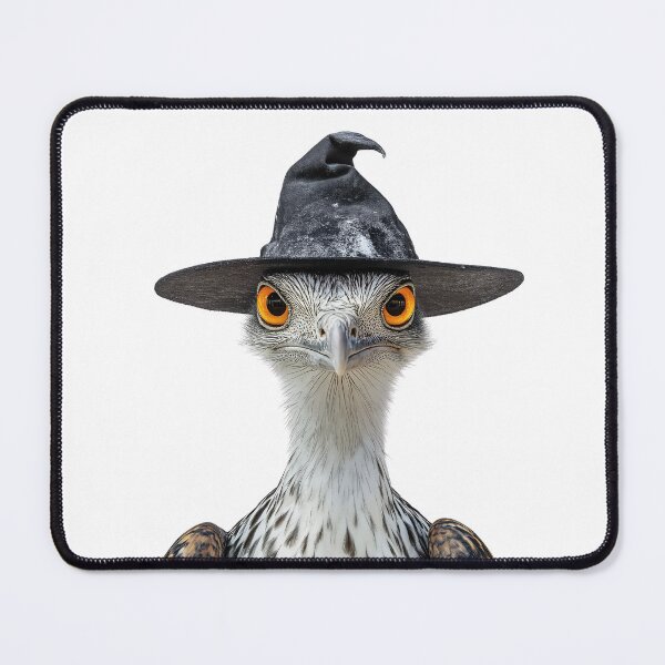 Item preview, Kori Bustard bird Wearing Halloween Witch Hat designed and sold by LazyOwlStore.