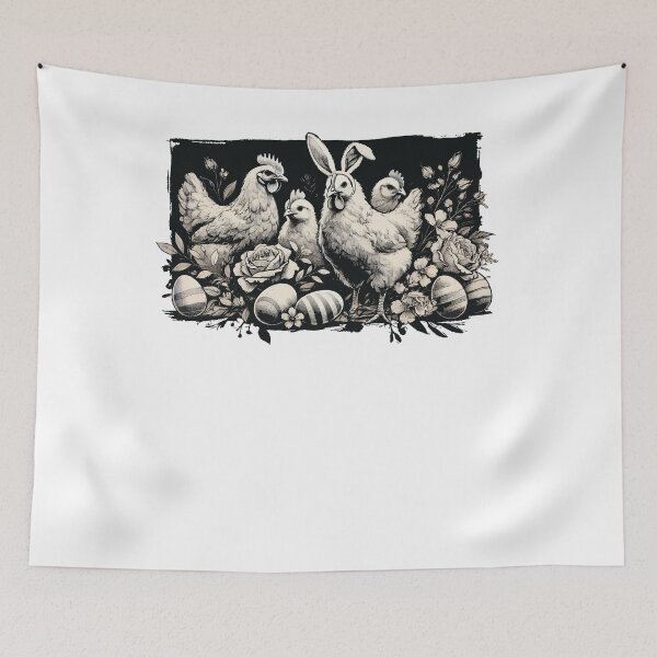 Item preview, Easter Hens Chicks Retro Aesthetics designed and sold by LuminOrb.