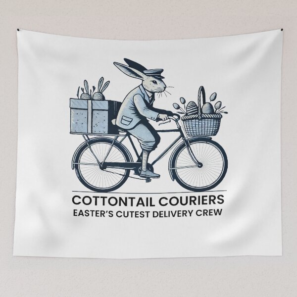 Item preview, Ostern Cottontail Couriers Retro Vintage Stil designed and sold by LuminOrb.